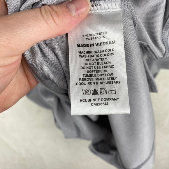 Footjoy Light Gray Short Sleeve Athletic Fit Performance Golf Polo Size Large - Picture 3 of 4